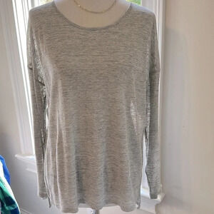 Vince 100% Linen Drop Shoulder LS Top, Size Small, Like New